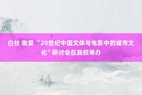 白丝 做爱 “20世纪中国文体与电影中的城市文化”研讨会在我校举办