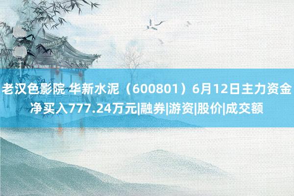 老汉色影院 华新水泥（600801）6月12日主力资金净买入777.24万元|融券|游资|股价|成交额